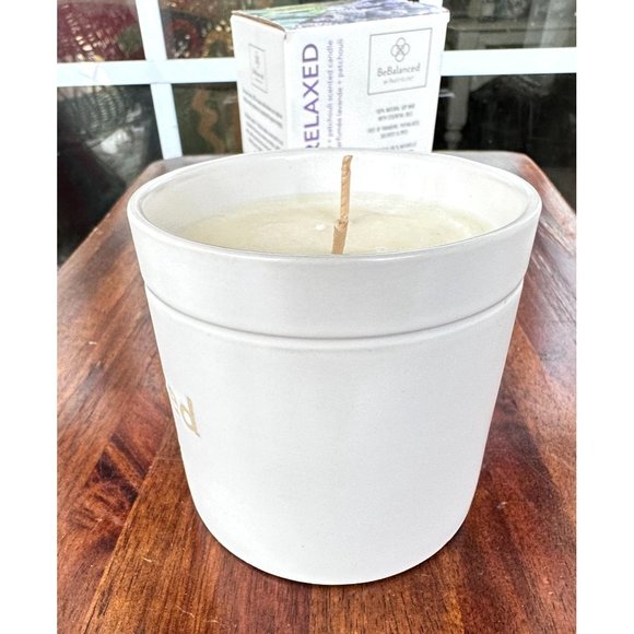 PartyLite Be Relaxed Lavender + Patchouli Jar Candle New in Box Calm Comfortable - Picture 7 of 12